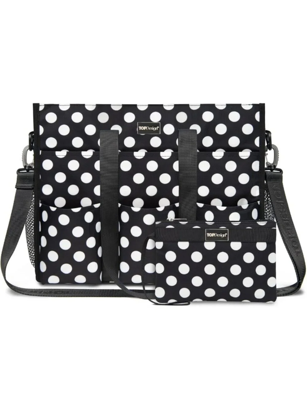 Utility Water Resistant Tote Bag | 22 Pockets, Zipper Closure, Perfect for
